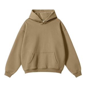 100% coton solide pull à capuche pour hommes épais polaire poids lourd surdimensionné impression personnalisée Logo hommes sweats à capuche & sweat-shirts - Product Image 2