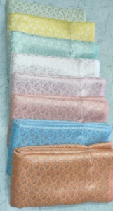 Tela de satén tejida con brocado Jacquard tradicional con acentos de hilo metálico para saris Banarasi, Lehengas, chaquetas - Product Image 6