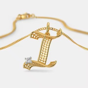 จี้เพชร18Kt ทองตัวอักษร I พร้อมจี้เพชร CVD และเสน่ห์หรูหราสำหรับห้องปฏิบัติการ - Product Image 6