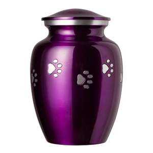 Urnes de crémation noires personnalisables et pot urne d'animal familier en métal de bande d'empreinte de patte blanche pour les cendres dernière arrivée urnes de crémation en gros - Product Image 4