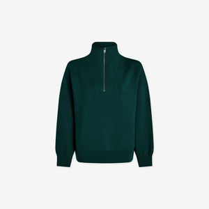 Sweat à capuche oversize en molleton décontracté de haute qualité pour femmes Logo personnalisé Quarter Zip avec col haut Technique lavée de grande taille - Product Image 6