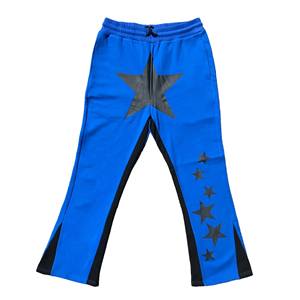 Vente en gros de pantalons épais et lourds pour hommes 100% coton avec logo latéral personnalisé pantalons de survêtement surdimensionnés à jambes larges pour hommes - Product Image 4