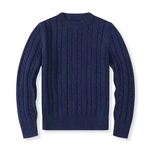 Nouveau pull en tricot pour homme personnalisé OEM ODM, tricot en coton, pull jacquard, pull à col rond à manches longues, fabricant de pulls en tricot - Product Image 4
