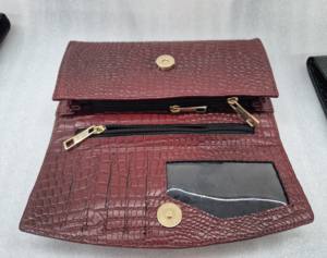 Bolso Cruzado de Moda para Mujer, Diseño de Cocodrilo, Cierre Abierto, Resistente al Agua, Cuero Genuino de Alta Calidad - Product Image 4