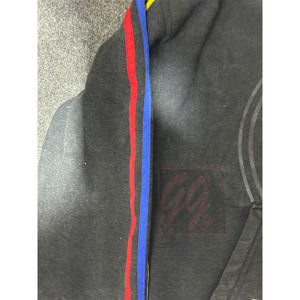 Premium Mens Acid Wash Oversized Hoodie Set Satin Hood Cuerda Cordón 3 Rayas Bordadas - Product Image 2