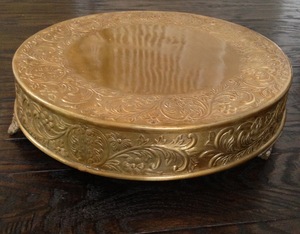 แท่นวางเค้กโลหะประดับลูกปัดไข่มุกแฟนซีสีดำกลางโต๊ะจานเสิร์ฟอาหารขนม - Product Image 3