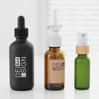 Fabricants Flacon compte-gouttes en verre à bouchon en bois brun mat noir blanc de 30ml