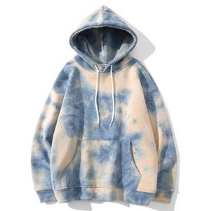 Alta calidad 100% algodón hombres Tie Dye Pullover Sudadera con capucha diseño de letra impresa personalizada temporada de otoño Sudadera con cuello con capucha - Product Image 1