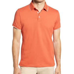 Polo unisexe de haute qualité pour le printemps et l'automne T-shirt de travail en coton de couleur unie Style Streetwear pour hommes - Product Image 2