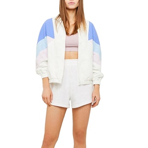 Conjunto de Pantalones Cortos y Chaqueta Cortavientos Transpirable Personalizado para Mujer, Moda Primavera Verano, Color Personalizado, 2027 - Product Image 2
