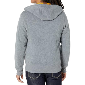 Sudadera con capucha de manga larga directa de fábrica para hombre, forro polar con cremallera completa y estampado, venta al por mayor, ropa de calle en blanco, estilo urbano para hombre - Product Image 2