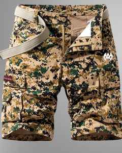 Pantalones cortos cargo para hombre con bolsillos y estampado de camuflaje, pantalones cortos holgados y de moda para ropa informal, bermudas - Product Image 1