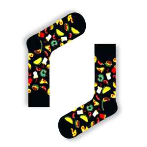 5-Pack Breathable Jacquard Print Colorful <b>Sock</b> <b>Boxes</b> Customizable One Nylon Fast Food for Boys for Daily Use for Spring - Product Image 3