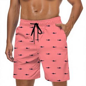 Shorts d'été formels respirants en Spandex/Polyester pour hommes, taille élastique, coupe décontractée, prêts pour la plage, confortables et imperméables - Product Image 4