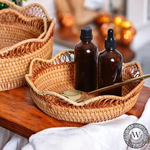 Juego de 3 Cestas de Almacenamiento Artex Green Earth, Hechas a Mano, Tejidas con Ratán Natural, Ecológicas, Modernas, Geométricas, Diseño Multifuncional - Product Image 4