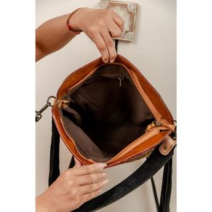 Sac à main en cuir Style nouveau, sac à main en tissu Jacquard sac fourre-tout grande taille Vintage sac multicolore - Product Image 5