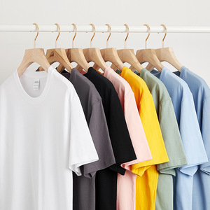 Camiseta Lisa de Cuello Redondo para Hombre, 180 g/m², Algodón, Color Sólido, para Exteriores, Venta al por Mayor, MOQ Bajo - Product Image 1