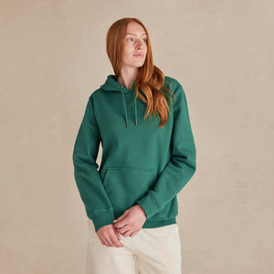 Sweat-shirt vert en molleton 100 % coton, offrant une douceur respirante et une chaleur confortable, avec une coupe décontractée idéale pour le confort quotidien. - Product Image 4