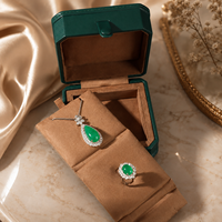 Boîtes d'emballage en cuir vintage en gros avec fermeture à pression pour bagues, pendentifs, bracelets et marques de bijoux