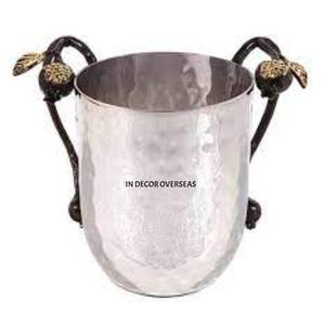 Excellent Quality Metal Made Silver Color Finishing Shiny Polished Hammered Texture Designer <b>Coffee</b> Tea And Beer Drinkware <b>Mug</b> - Product Image 3