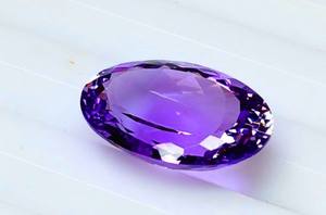 พลอยอะมีทิสต์ธรรมชาติทรงรีขนาด 16x12 มม. - พลอยอะมีทิสต์สีเข้ม - พลอยเจียระไนคุณภาพสูงขนาดใหญ่สำหรับทำเครื่องประดับ - Product Image 4
