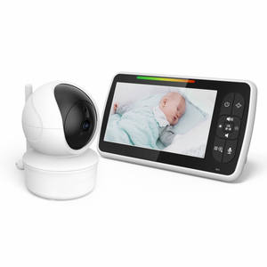Caméra vidéo pour bébé de 5 pouces, panoramique/inclinaison, zoom intelligent, vision nocturne, détection sonore, VOX, moniteur bébé sans fil avec caméra - Product Image 2