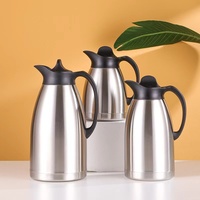 Botella de agua de acero inoxidable 201, termo de gran capacidad de 2L, para el hogar, oficina, hotel, té, hervidor de agua al vacío