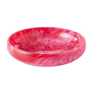 Elegante cuenco de resina azul con acabado mate, perfecto para ensaladas, nueces y más artículos de comedor de primera calidad para hoteles y restaurantes - Product Image 3