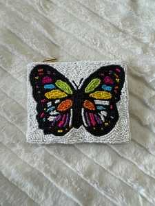 Classic Beaded Coin Purse Pearl and Diamond Beaded <b>Make</b> <b>up</b> <b>Bag</b> Wedding or Party Gift for Her - Product Image 2