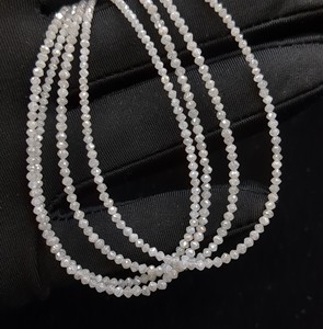 Blancanieves Diamantes 2 mm 3 mm 4 mm Natural facetado Rondelle cuentas de Alta Calidad hebra suelta fabricación de joyas mayorista Premium - Product Image 2