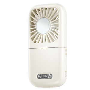 Ventilateur portable Binwang avec miroir de maquillage, lumière LED, 100 vitesses, pliable, rechargeable, mini ventilateur de cou, pour bureau et voiture - Product Image 5