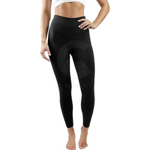 Mallas de Yoga de cintura media para mujer con cierre de cintura elástica Patrón sólido Hecho en Pakistán Precio al por mayor Estilo de moda - Product Image 2