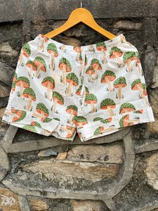 Conjunto de pijama de algodón indio con estampado de setas de lujo Camisa de noche de verano tejida informal con pantalones cortos para propuesta de dama de honor - Product Image 3