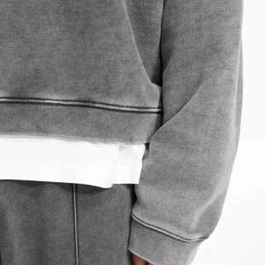 Sudadera Extra Grande de Estilo Urbano Vintage, de 400 g/m², con Hombros Caídos, Cuello Redondo, Lavado Ácido, para Hombre - Product Image 3