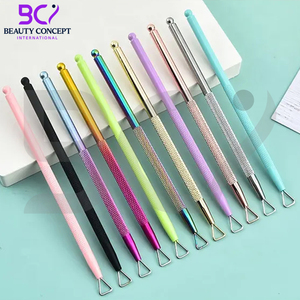 11 colores, cepilladora de uñas de acero inoxidable, elimina la piel muerta, empujador de cutículas de uñas, removedor de esmalte de uñas, herramientas de recorte de manicura - Product Image 4