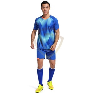 Uniformes de Fútbol Personalizados con Logotipo, 100% Poliéster, Secado Rápido, Transpirables, Cuello en V, para Hombre, Último Diseño, Equipaciones de Fútbol - Product Image 5