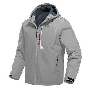Vestes Softshell avec logo personnalisé pour hommes Vente en gros Polaire imperméable Chaud en plein air Promotionnel Bouffant à fermeture éclair Col montant Coupe-vent - Product Image 1