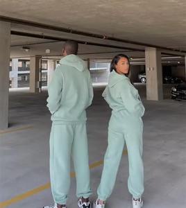 Personalización 3D Puff Print Street Sweatpants y Hoodie Set Unisex Over Size Sudadera Sweatsuits Hombres Chándales Con Logo - Product Image 6