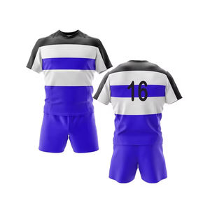 Uniforme de Rugby para Hombre Talla Grande con Mangas Cortas, Logotipo Personalizado Impreso, Secado Rápido, Transpirable, Nombre del Equipo Personalizado, Último Estilo - Product Image 1