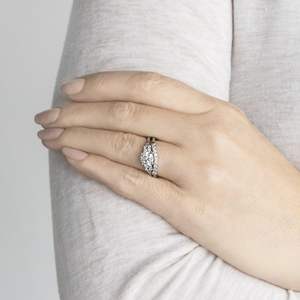 Ensemble de mariée en diamant coupe ronde pour femme - Product Image 4