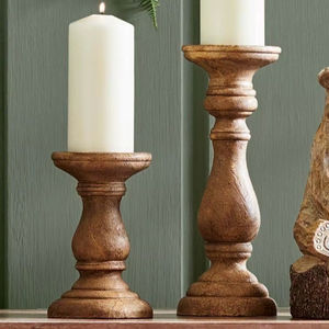 Soporte para velas de madera hecho a mano por Creaciones antiguas - Product Image 1