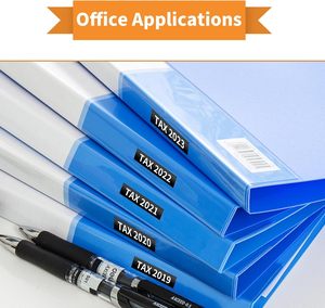 Casete de cinta de etiquetas de plástico térmico adhesivo blanco sobre negro Compatible con <span class=keywords><strong>DYMO</strong></span> LetraTag LT100H 12MM * 4M 91332 91203 91333 91331 - Product Image 5