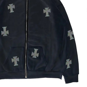 Chándal con Capucha para Hombre de Invierno con Pedrería de Alta Calidad, Diseño Personalizado, Logotipo Personalizado, Servicios OEM, 100% Algodón, Precio Razonable - Product Image 6