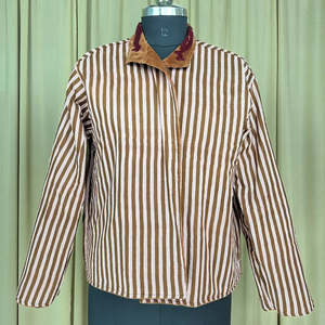 Chaqueta de Mujer Estilo Boho Chic Retro, Talla Única, Bordada a Mano, con Diseño Floral Marrón en Terciopelo Suzani, Chaqueta Abierta para Invierno - Product Image 4