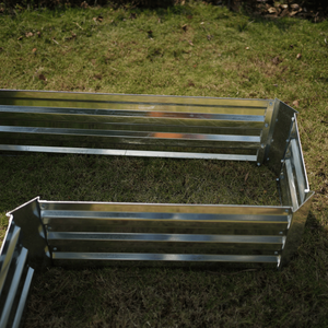 กล่องโลหะลูกฟูกสำหรับทำสวนและตกแต่งบ้านเตียงปลูกต้นไม้เหล็กชุบสังกะสีรูปทรงตัวแอล - Product Image 4