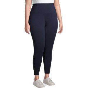 Custom Wholesale Factory Manufactures Women's Plus Size Solid Full Length High Rise Spandex/Polyester High Quality <b>Leggings</b> - Product Image 2