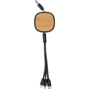 Cavo di Ricarica in Bambù Personalizzato JUDY, Gadget USB Personalizzati per Articoli Promozionali - Product Image 3