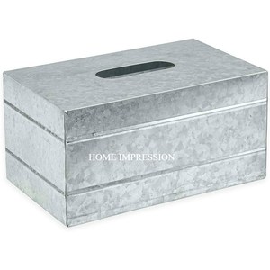 Caja de servilletas cuadrada galvanizada de primera calidad, diseño martillado, soporte de pañuelos de Metal pulido con espejo para decoración de mesa de Hotel y oficina - Product Image 3