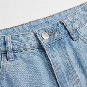 Nouveaux modèles de jeans en denim pour femmes, poches personnalisées avec logo, jeans en coton, vente en gros de jeans en denim pour femmes, pantalons tendance à la mode - Product Image 4