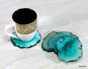 Decorative Coaster Fancy Irregular Shape Wholesale Hand Made Stylish <b>Marvelous</b> Agate Stone Table Coasters - Product Image 5